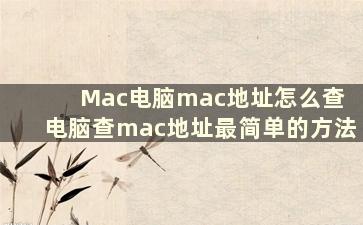 Mac电脑mac地址怎么查 电脑查mac地址最简单的方法